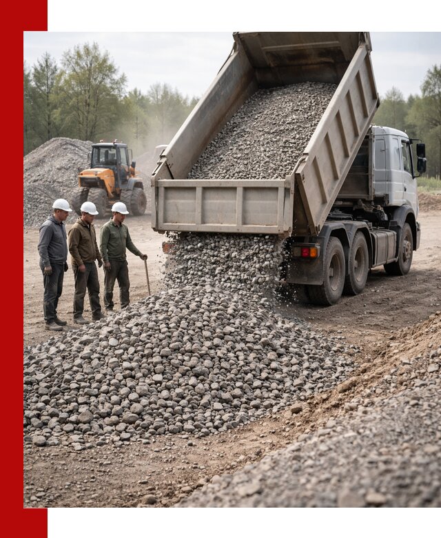 Доставка гравийного щебня фракции 70-120 в Тамбове