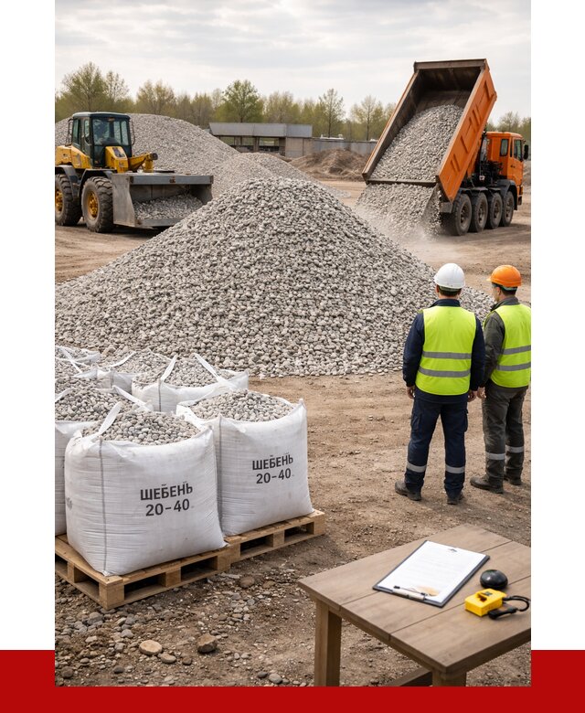 Известняковый щебень 20-40 в Тамбове от 2132 р. ПРОНЕРУДТмб