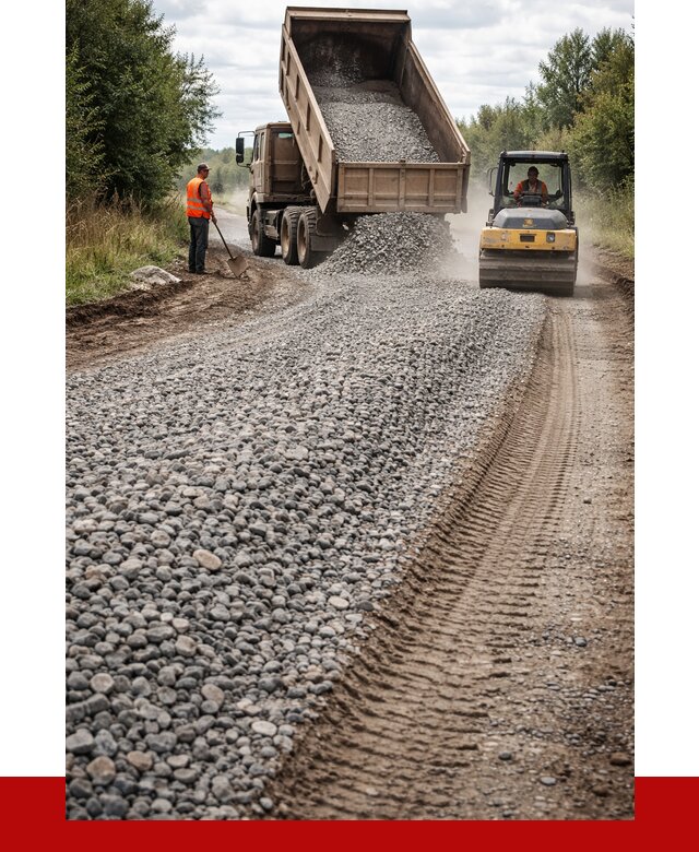 Щебень для отсыпки дороги в Тамбове от 2742 р. ПРОНЕРУДТмб
