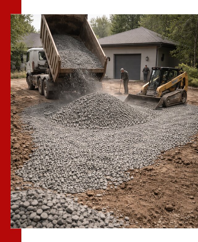 Щебень для парковки в Тамбове: доставка и укладка качественного материала
