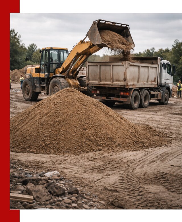 Доставка речного песка навалом в Тамбове быстро и выгодно