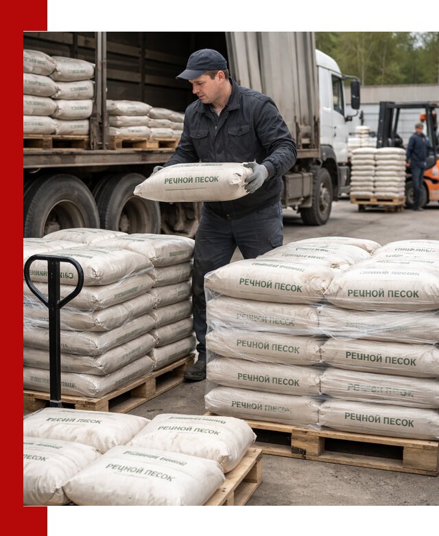Речной песок в мешках с доставкой в Тамбове