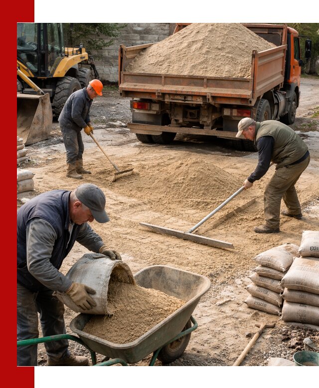 Поставка песка для стяжки в Тамбове с быстрой доставкой