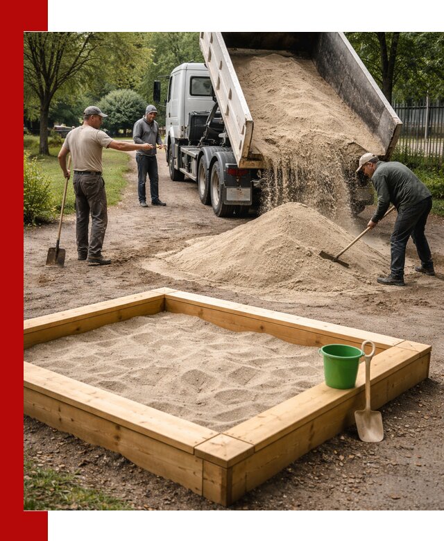 Песок для песочницы с доставкой в Тамбове недорого и чистый