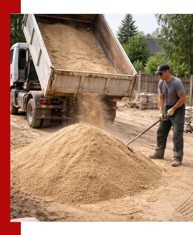 Доставка сухого песка самосвалами в Тамбове