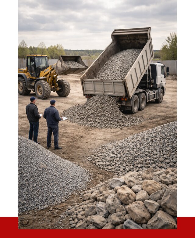 Гравий и камень с доставкой в Тамбове от 4265 р. - ПРОНЕРУДТмб