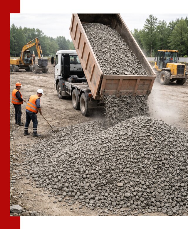 Доставка гравия фракции 40-70 в Тамбове оптом и в розницу