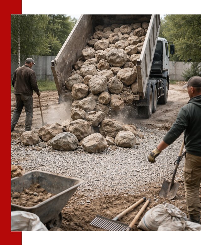 Доставка и укладка булыжника в Тамбове