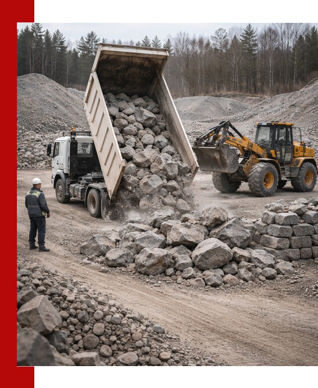 Доставка и продажа бутового гранитного камня в Тамбове