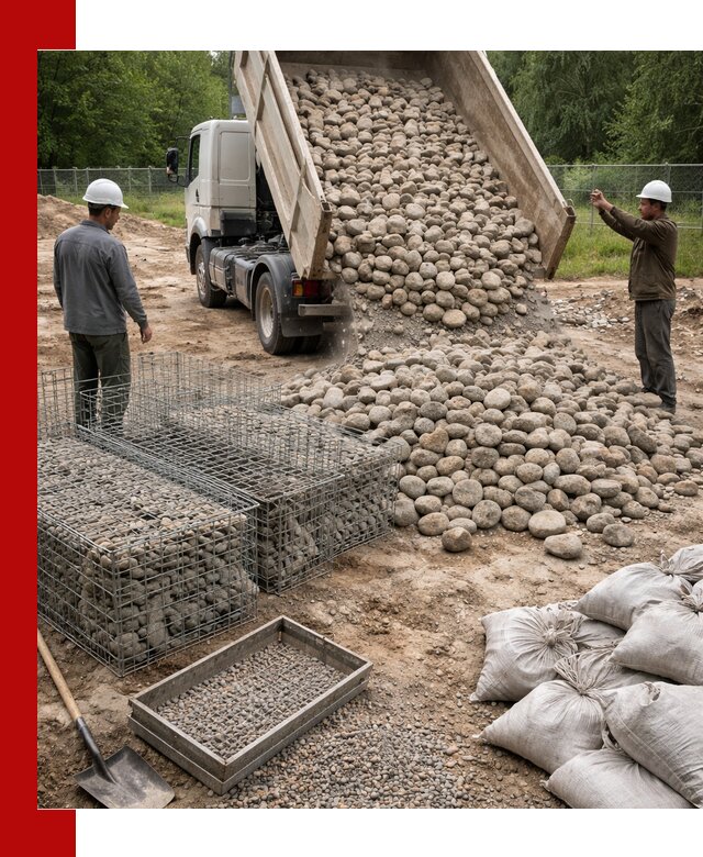 Камень для габионов фракция 70–151 в Тамбове