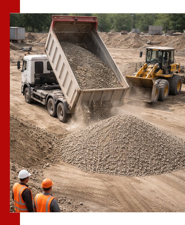 Щебень с песком (ЩГПС С2) с доставкой в Тамбове