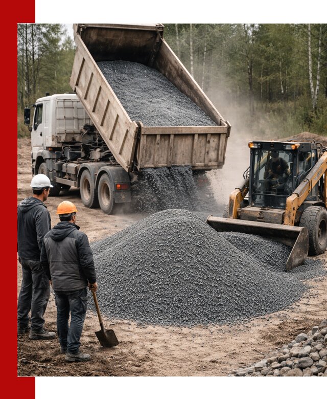 Гранитный отсев 0-5 с доставкой и разгрузкой в Тамбове