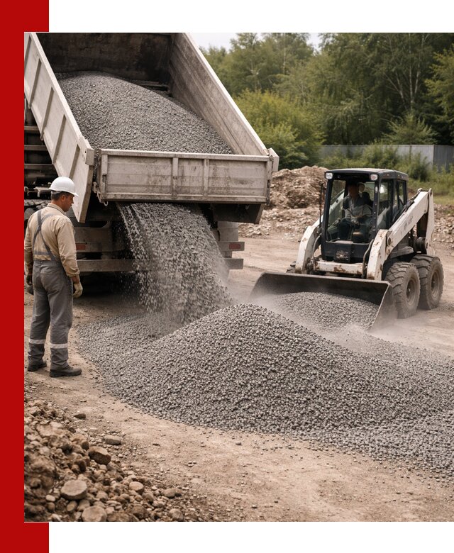 Доставка гравийного отсева 0-5 в Тамбове оптом и в розницу