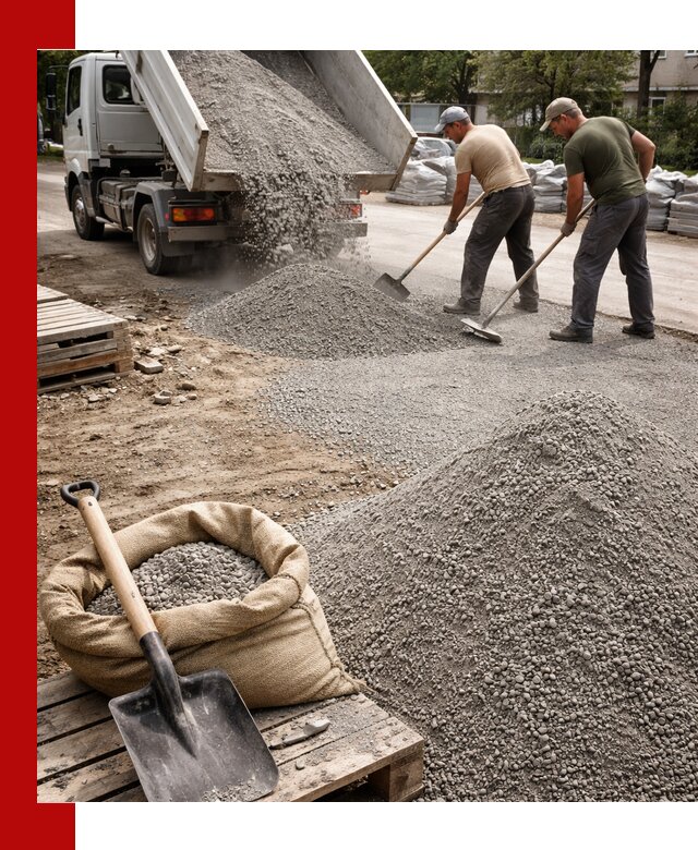 Отсев для тротуарной плитки в Тамбове — доставка и укладка