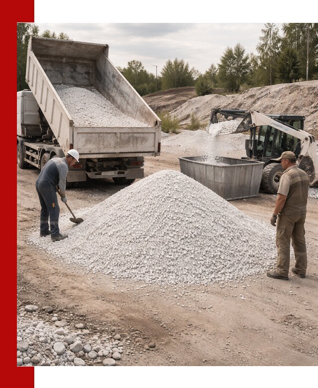 Доставка и продажа белой мраморной крошки в Тамбове