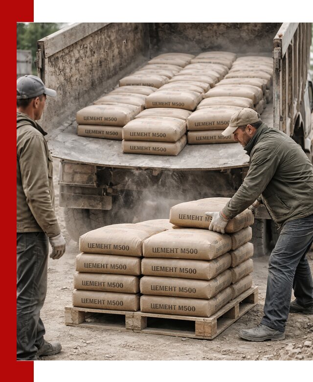 Цемент М500 с доставкой самосвалом в Тамбове