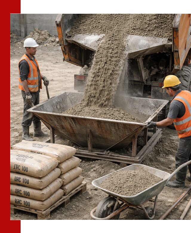 Доставка цементно-песчаной смеси М100 в Тамбове