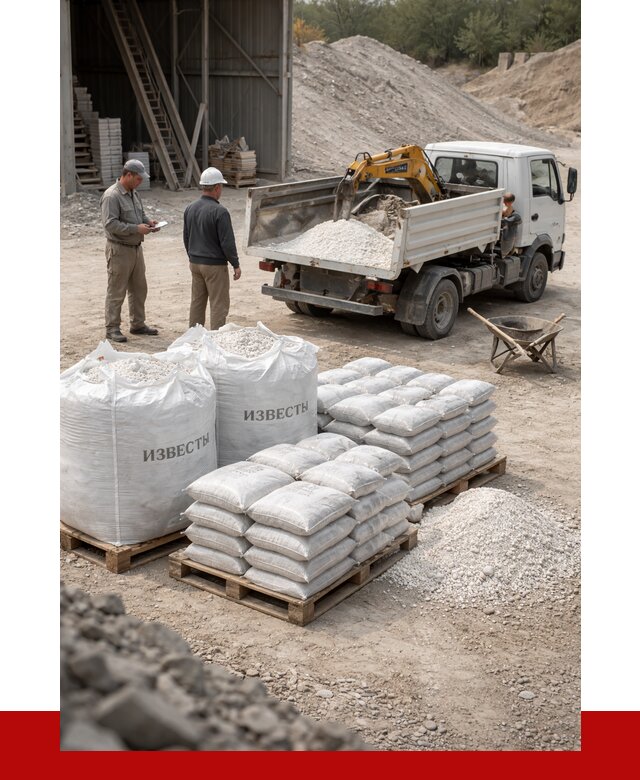 Известь строительная в Тамбове с доставкой от 4265 р. | ПРОНЕРУДТмб