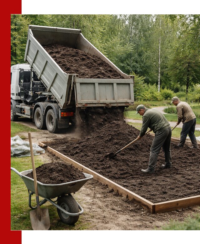 Доставка грунта для озеленения и благоустройства в Тамбове