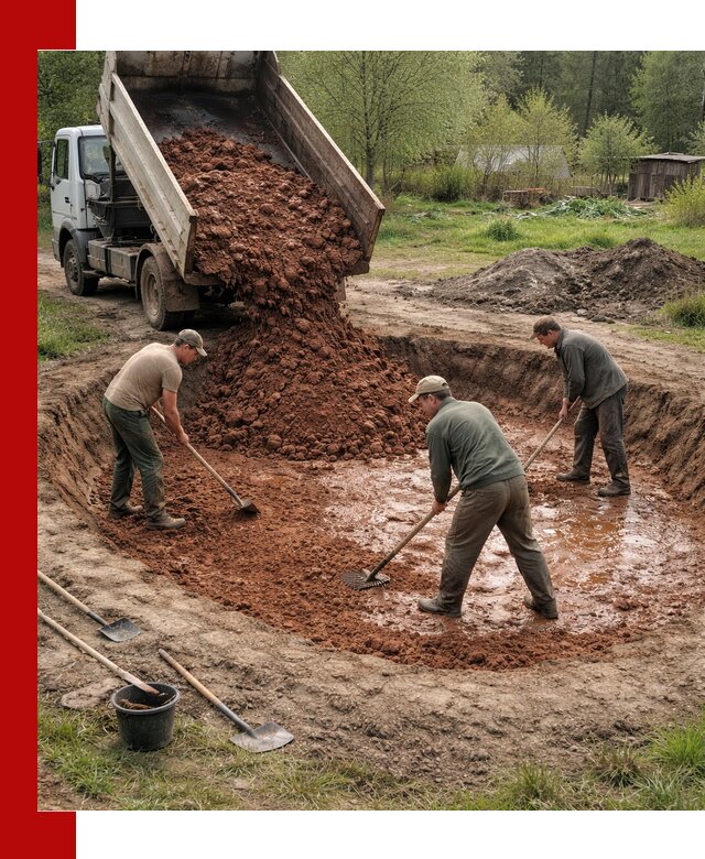 Купить качественную глину для пруда в Тамбове