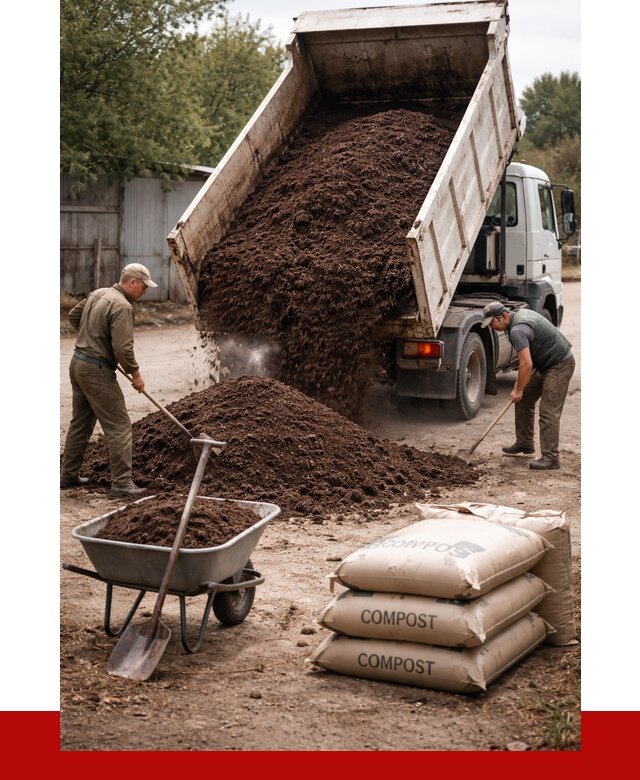 Купить компост в Тамбове от 4265 р. за куб с доставкой | ПРОНЕРУДТмб