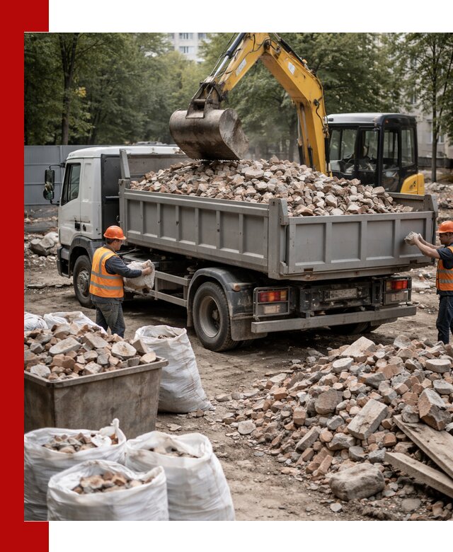 Вывоз строительного мусора в Тамбове с самосвалами и контейнерами