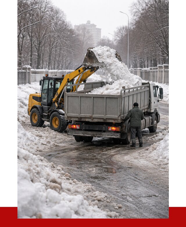 Вывоз снега с погрузкой в Тамбове от 3554 р. ПРОНЕРУДТмб