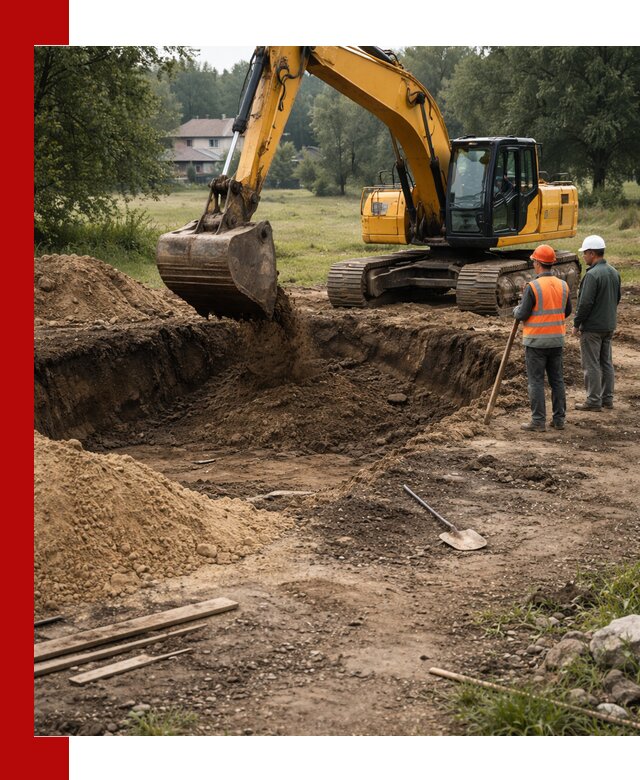 Рытье котлована под фундамент в Тамбове (быстро и недорого)