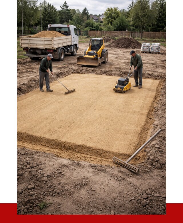 Устройство песчаной подушки в Тамбове от 4569 р. ПРОНЕРУДТмб