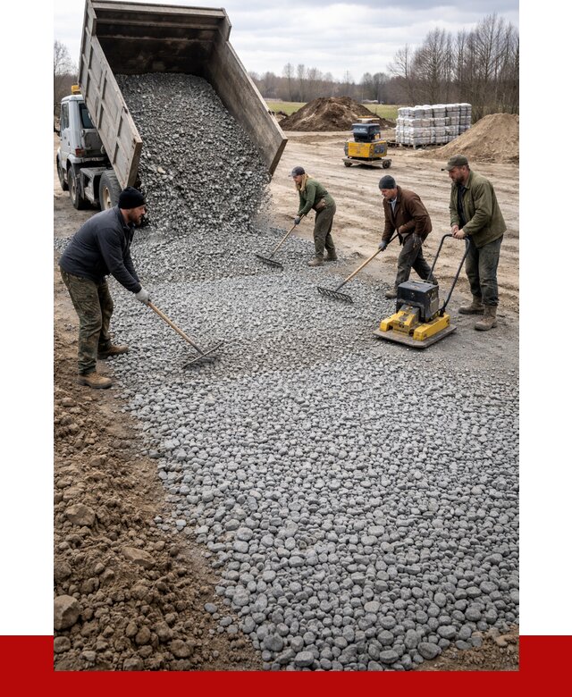 Устройство щебеночной подушки в Тамбове от 4569 р. ПРОНЕРУДТмб